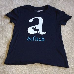 Navy blue a & fitch shirt